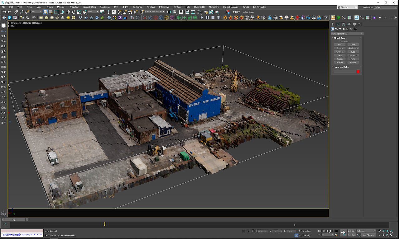 利用max+tyflow+vr制作乐高工厂小动画