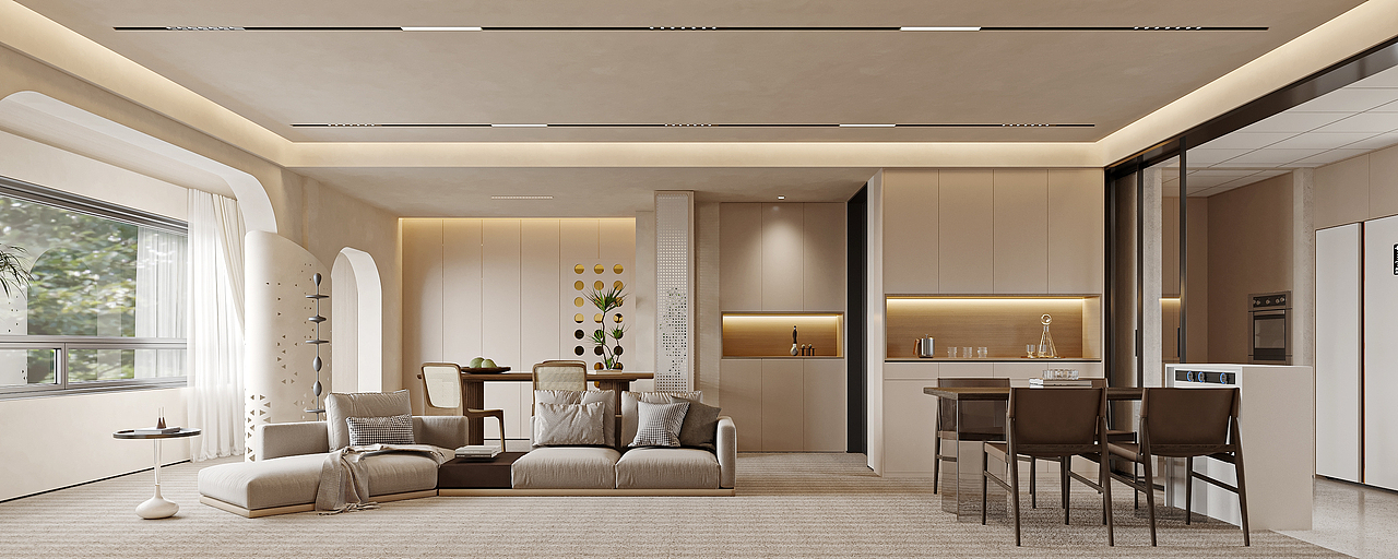 现代客餐厅卧室