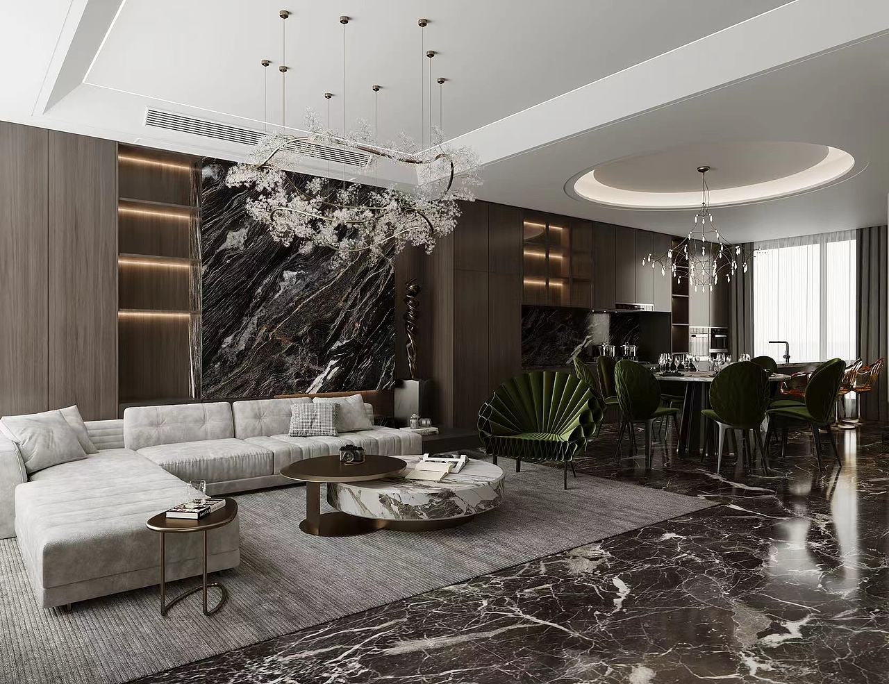 现代极简|奶油|克莱因蓝|重奢|法式奶油|侘寂（图ZMzE5MjA4NjQ4） - 建筑/空间 - 站酷设计师一心只为做图人原创素材 - 站酷ZCOOL