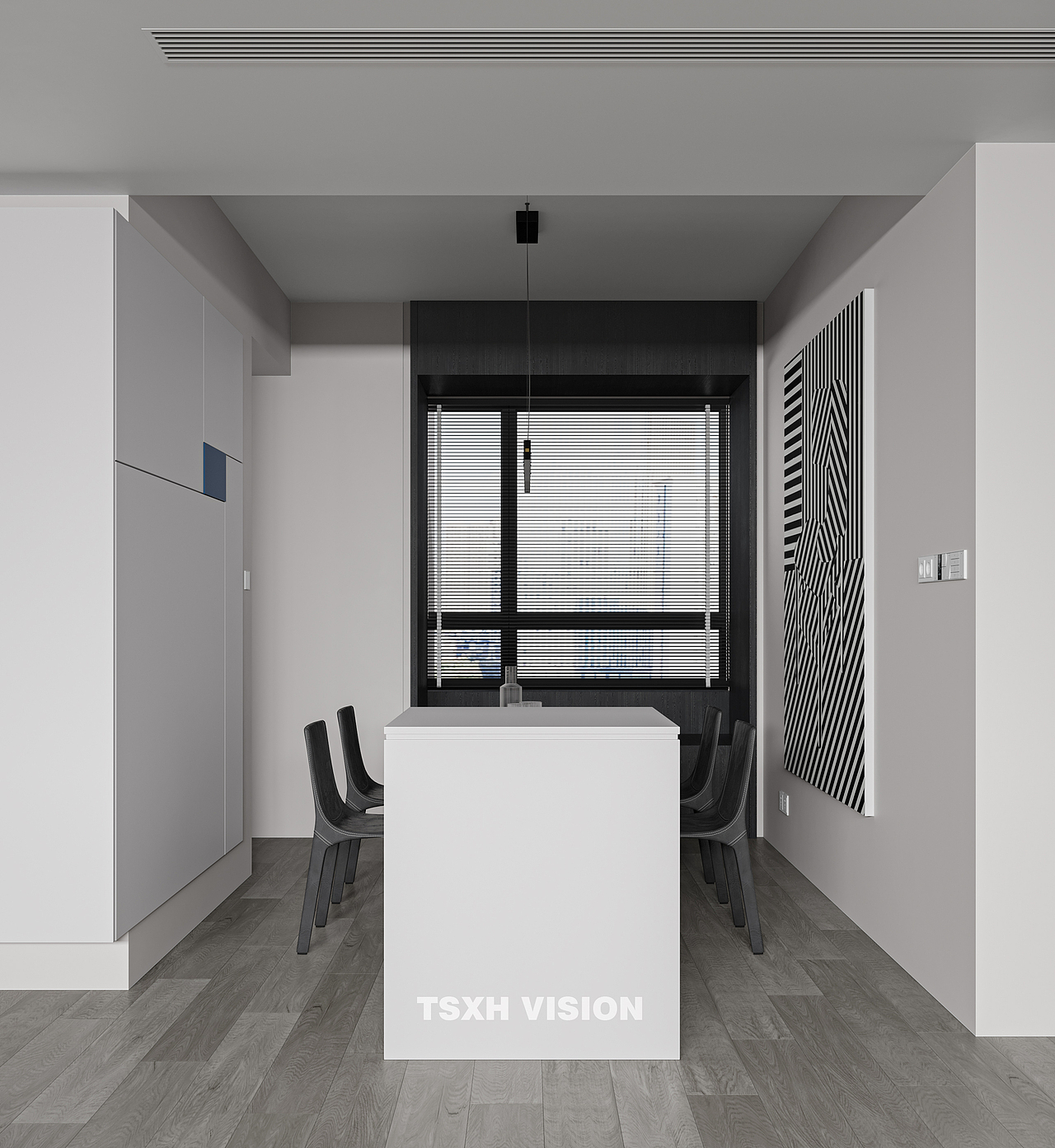 现代黑白灰客餐厅（图ZMzA3NzYyMDY0） - 家装设计 - 站酷设计师星河视觉原创素材 - 站酷ZCOOL