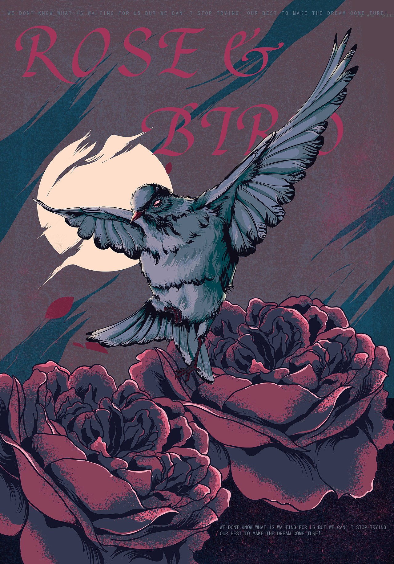 美式写实风暗系原创插画 - 动物