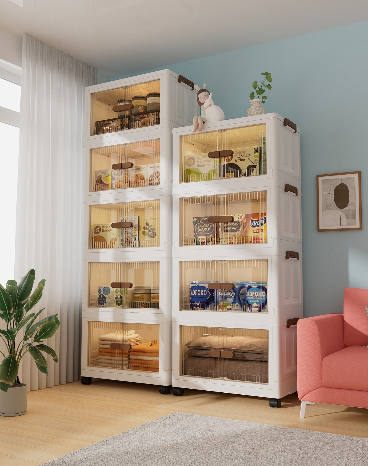 折叠收纳柜丨家居收纳/场景渲染