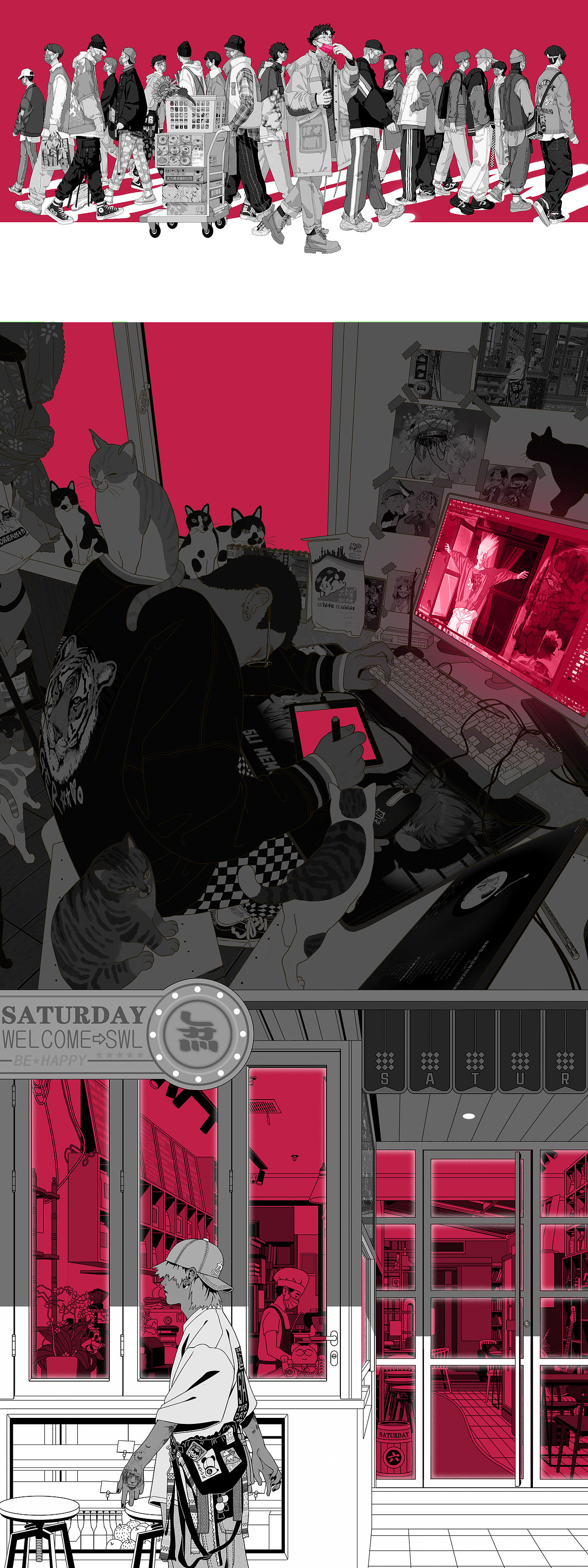 孙无力 x PANTONE2023年度色 二次创作