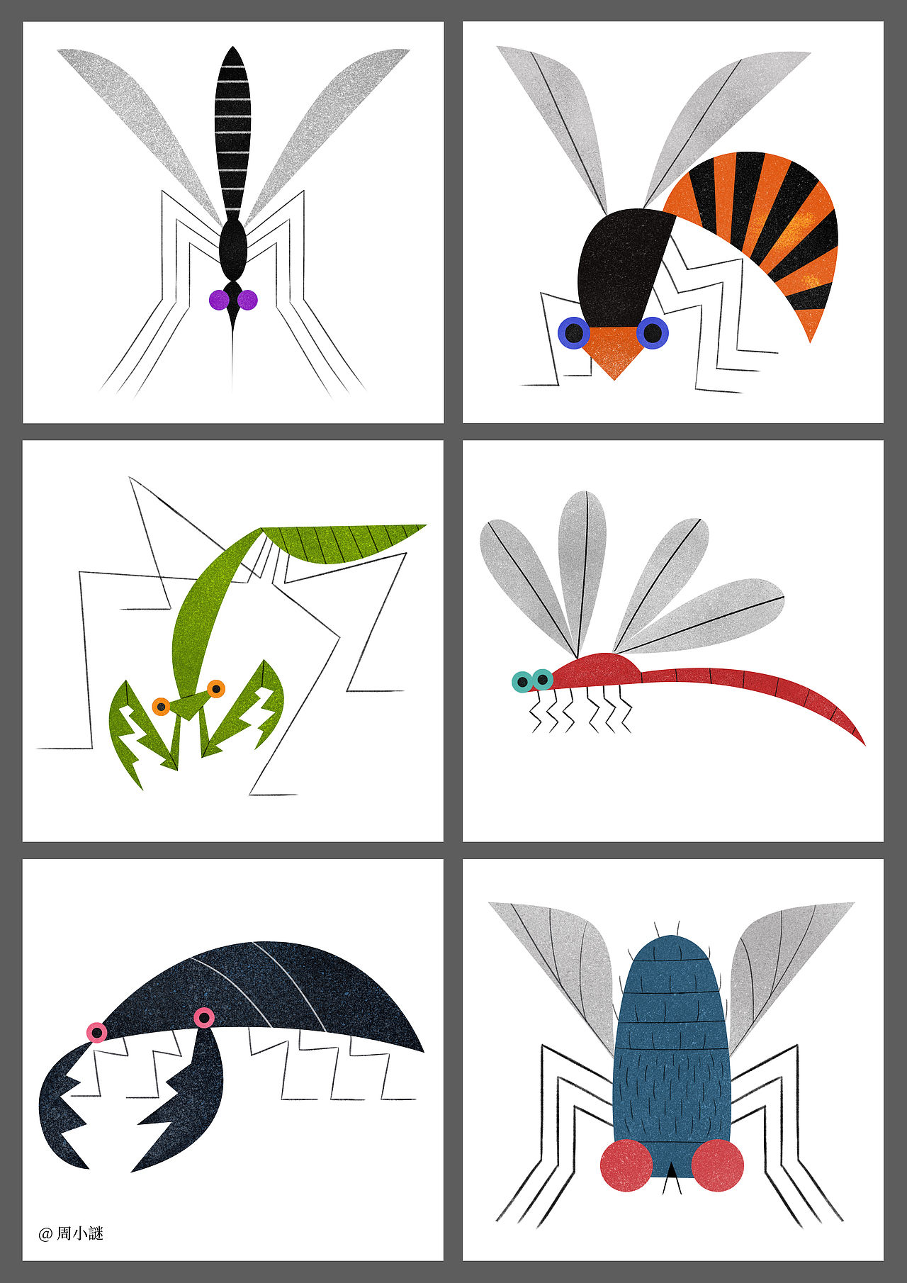 武政諒 | 昆蟲 | 臨摹（圖ZMzA5MTMwNDE2） - 創(chuàng)作習作 - 站酷設計師周小謎原創(chuàng)素材 - 站酷ZCOOL