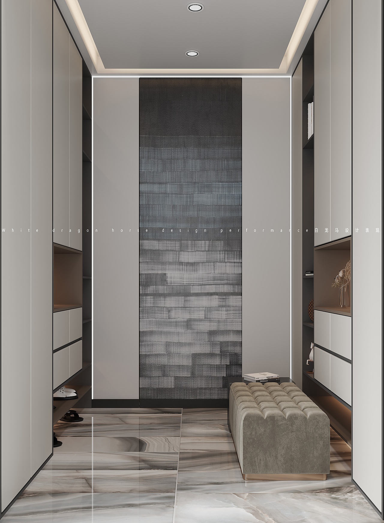 现代挑空别墅——白龙马效果图