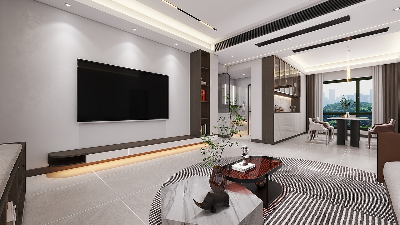 四川成都雅居乐花园(209平方现代简约四居室)