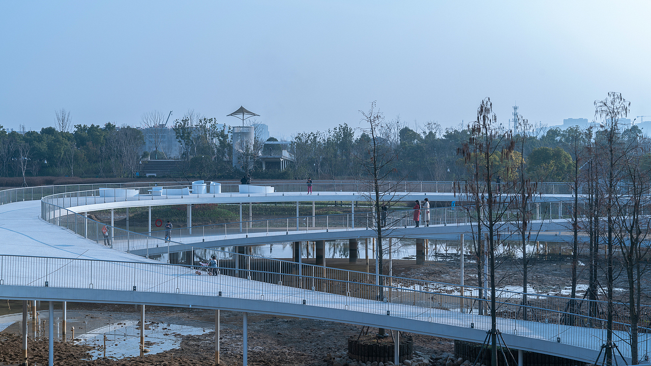 义乌横塘公园灯光设计案例拍摄