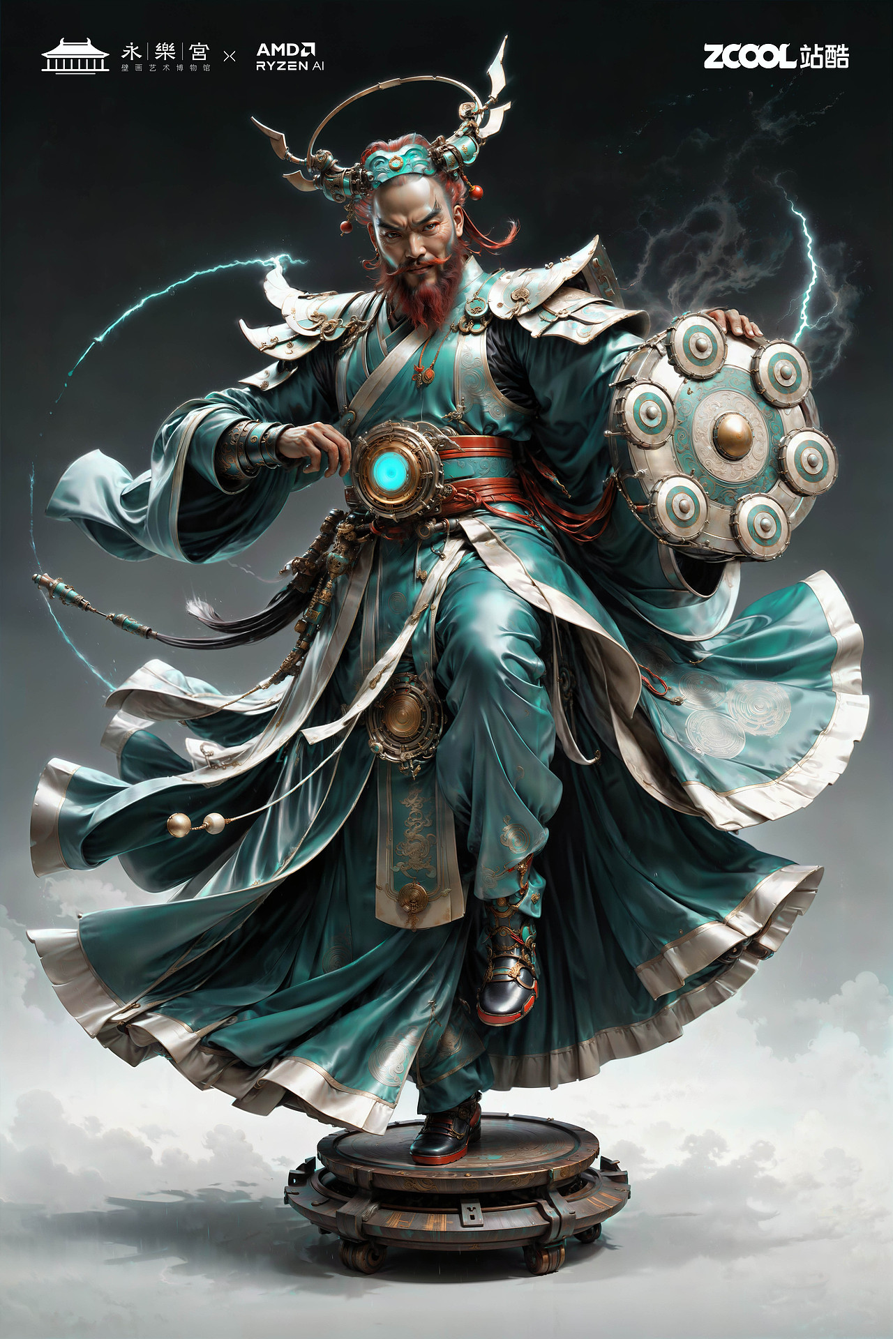 朝元群仙 赛博集结（图ZMzU4NjcyMzYw） - AI作品 - 站酷设计师鲨鱼丹原创素材 - 站酷ZCOOL