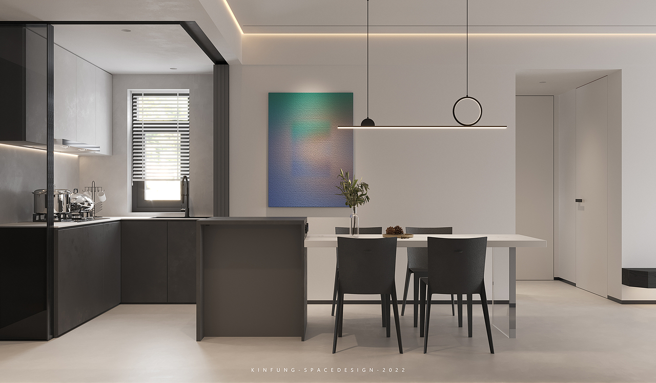 现代极简 | 87㎡ | 2居室（图ZMzIxNzExODQ4） - 家装设计 - 站酷设计师KINFUNG很好看原创素材 - 站酷ZCOOL