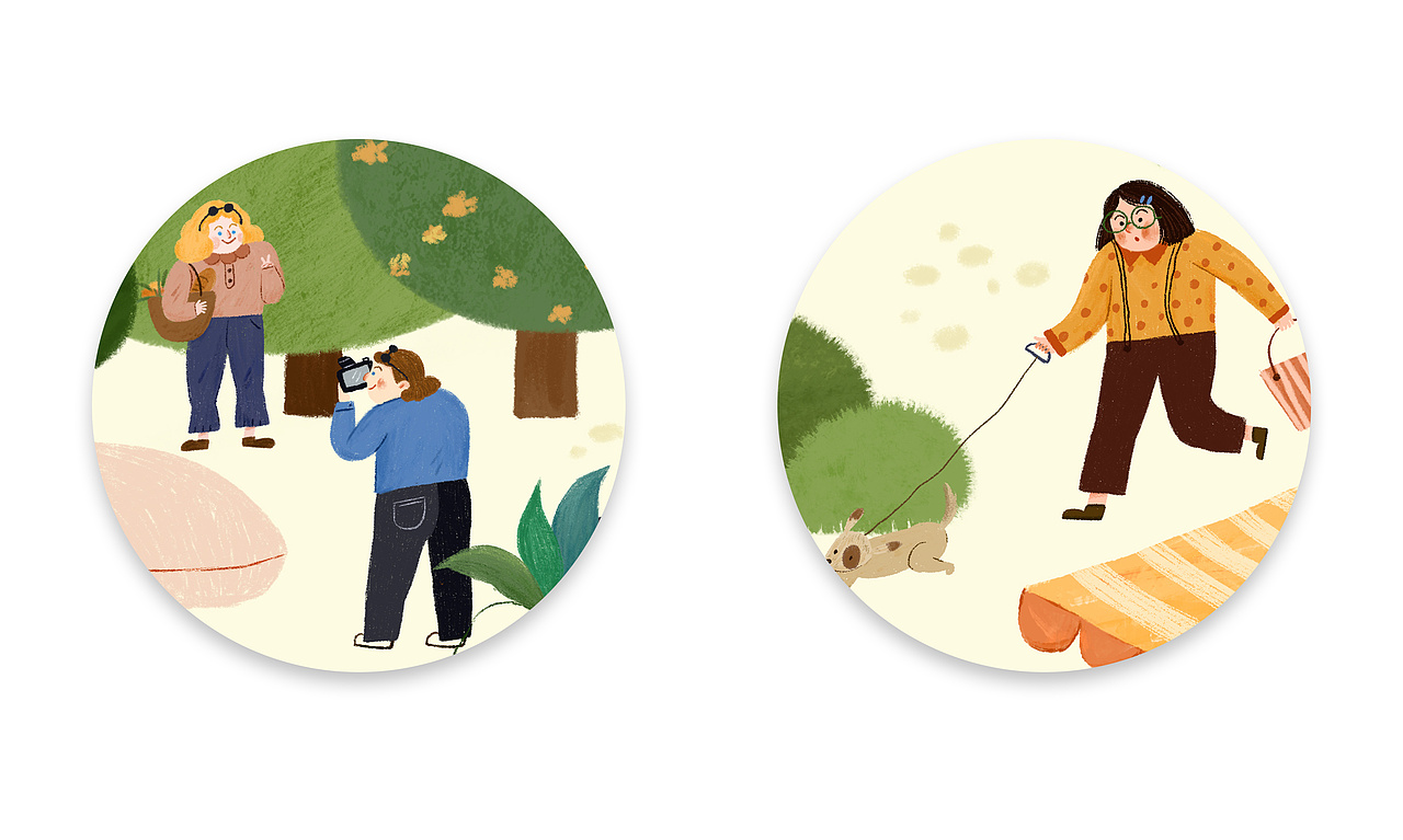 和春天的約會(huì)（圖ZMzAyNjI4OTc2） - 兒童插畫 - 站酷設(shè)計(jì)師花喵喵畫個(gè)畫原創(chuàng)素材 - 站酷ZCOOL