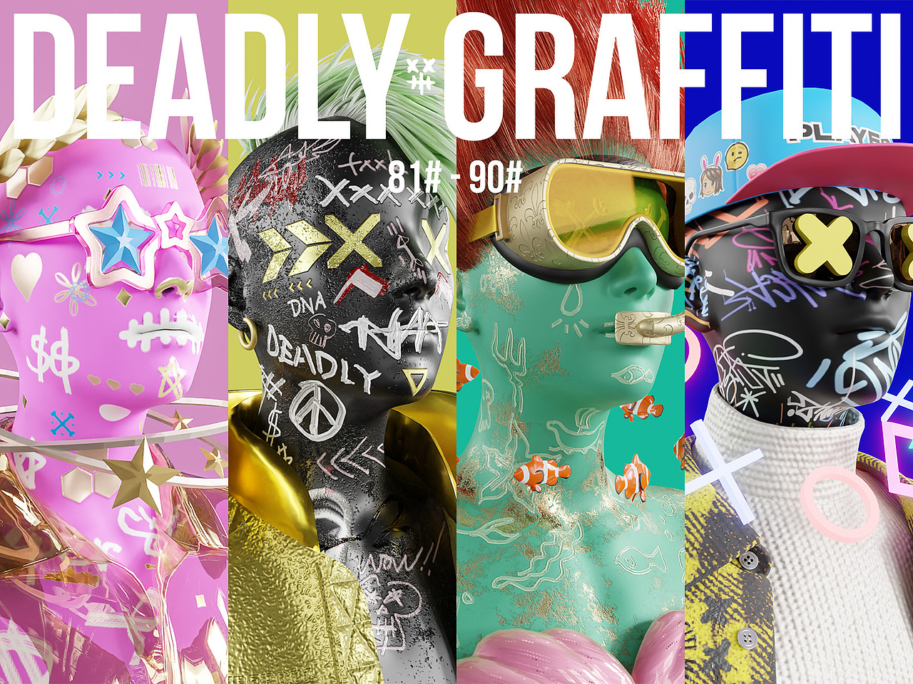 致命涂鸦/NFT头像 总览（图ZMzIzOTcxMDAw） - 其他三维 - 站酷设计师ivanmaang原创素材 - 站酷ZCOOL