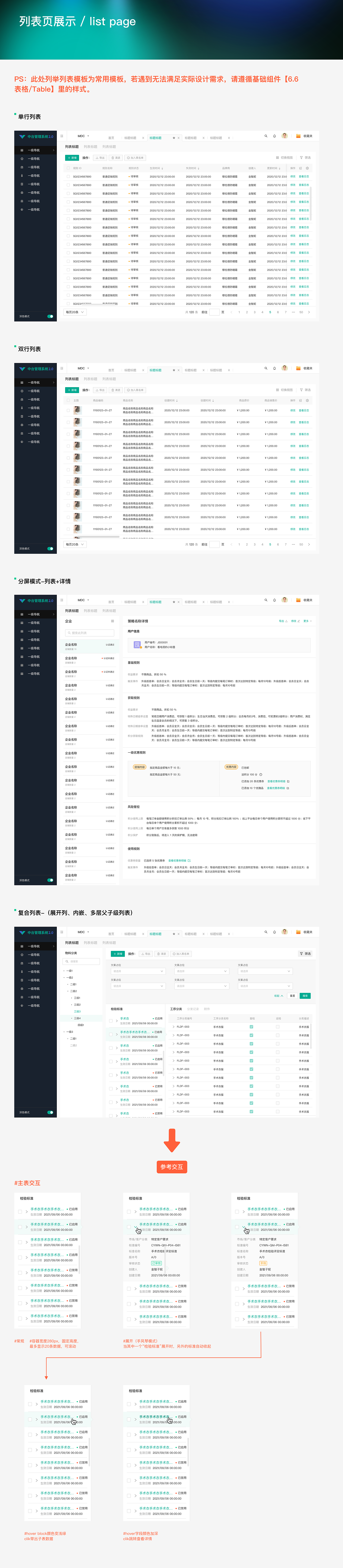 自研B端组件库：七、页面模板展示篇（图ZMzY2MjUyNDA0） - 软件界面 - 站酷设计师小纸巾的番薯B原创素材 - 站酷ZCOOL