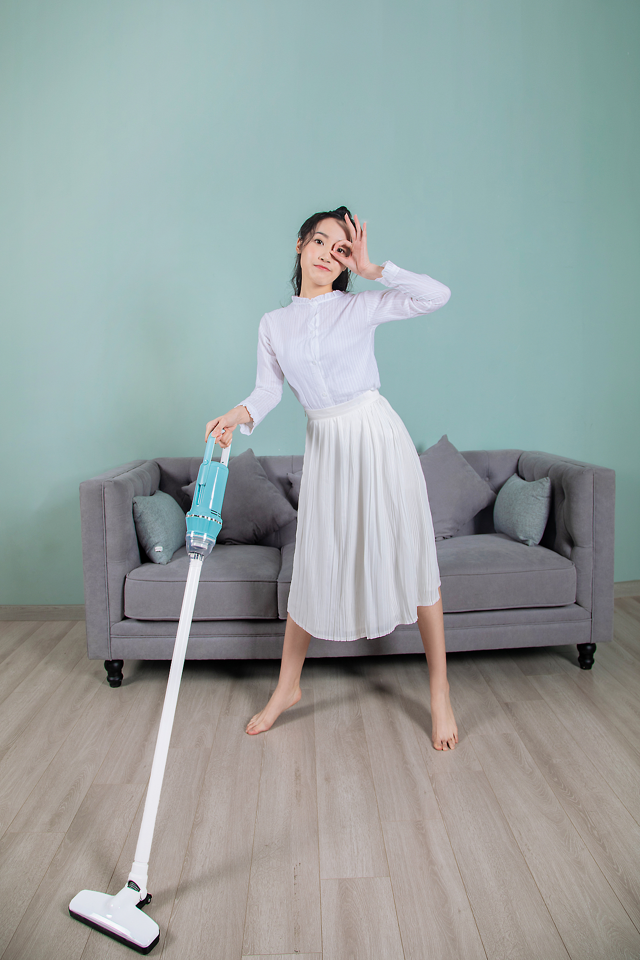 喜人品牌吸尘器模特拍摄评测视频主图视频详情页