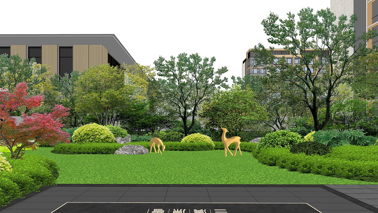 兰溪原著示范区景观SU模型下载