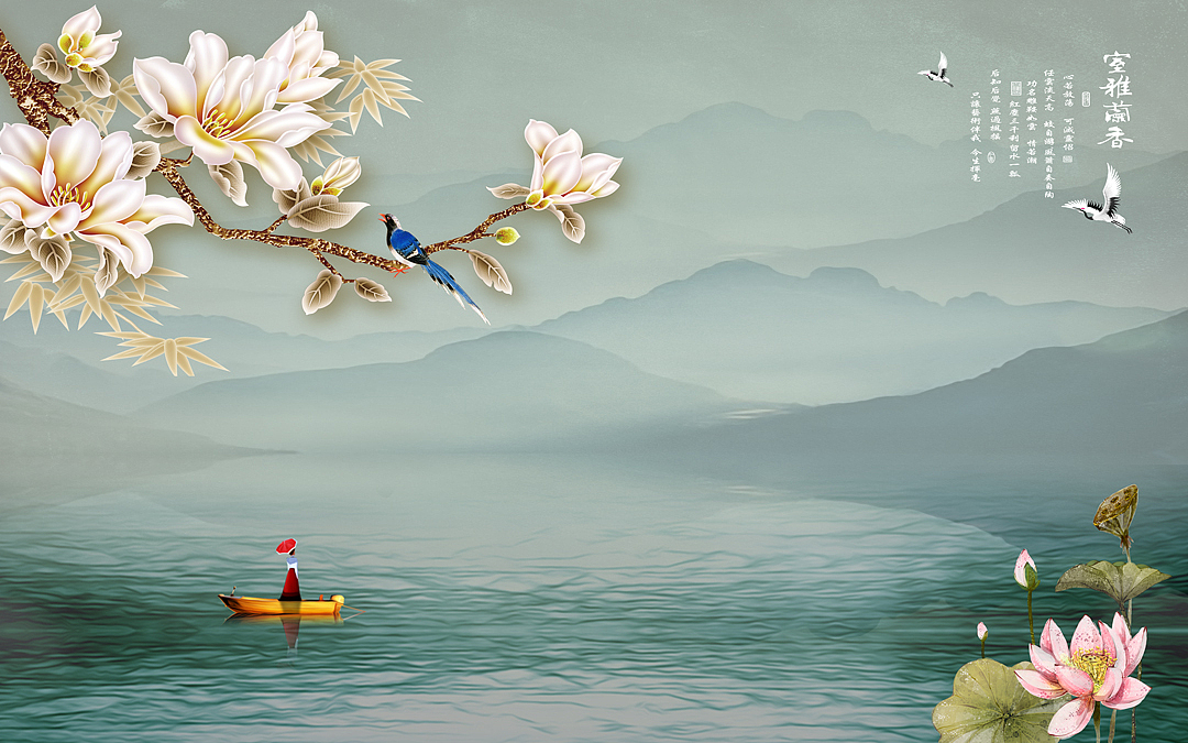 2023花鸟（图ZMzI4ODA0OTg0） - 商业插画 - 站酷设计师新中式纱画图库原创素材 - 站酷ZCOOL