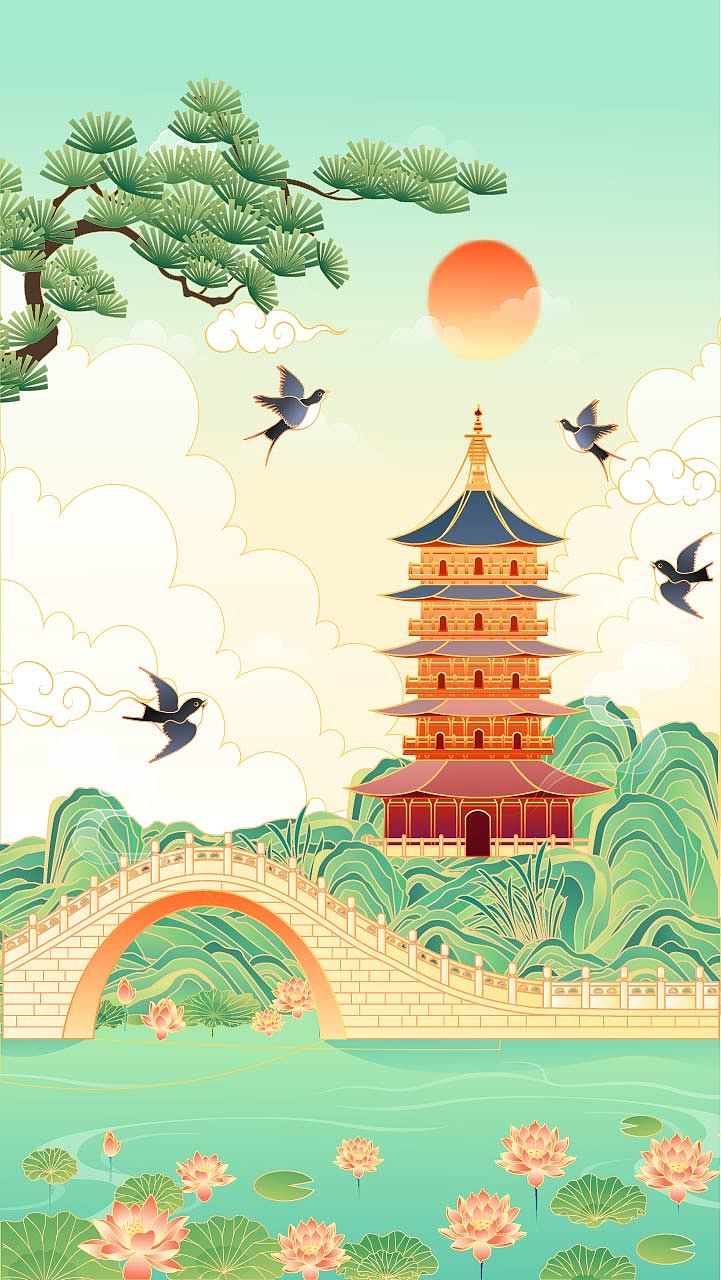 杭州印象插画（图ZMzExMTc0NzQ4） - 其他UI - 站酷设计师Saltysugar原创素材 - 站酷ZCOOL