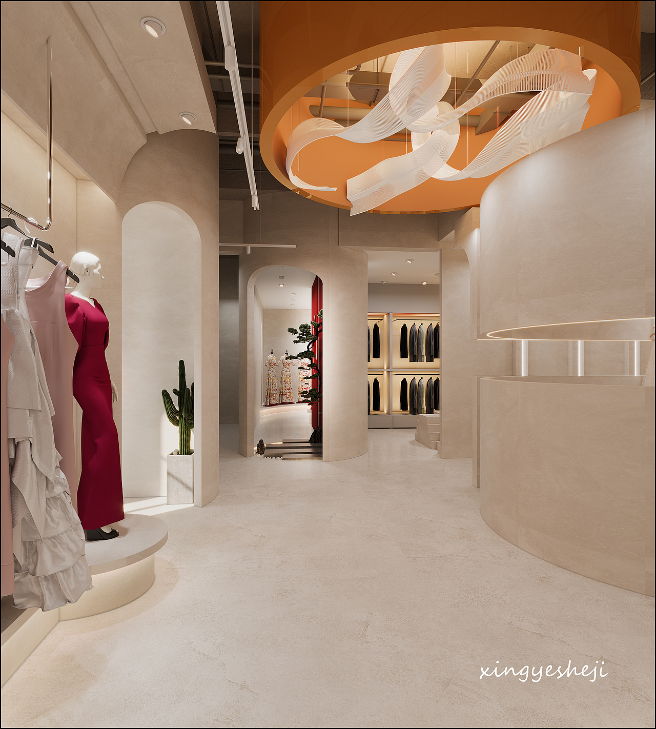 超有氛围感的婚纱店——婚纱店设计