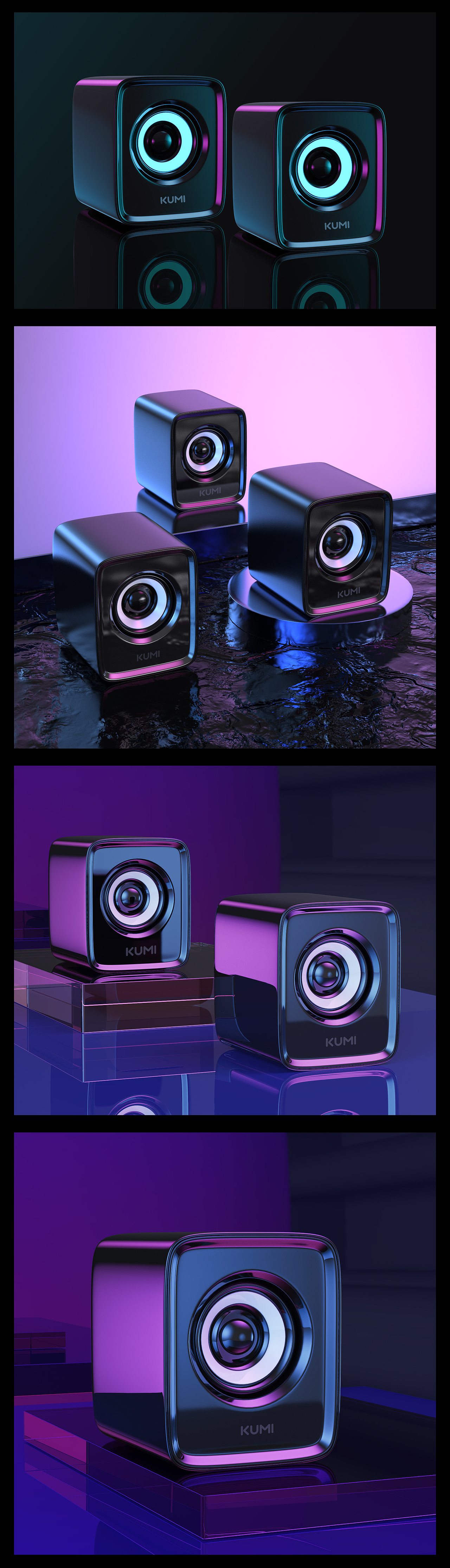 电脑小音箱产品建模+渲染+后期输出（图ZMzU3NTc4OTY4） - 电商 - 站酷设计师眼角的笑意原创素材 - 站酷ZCOOL