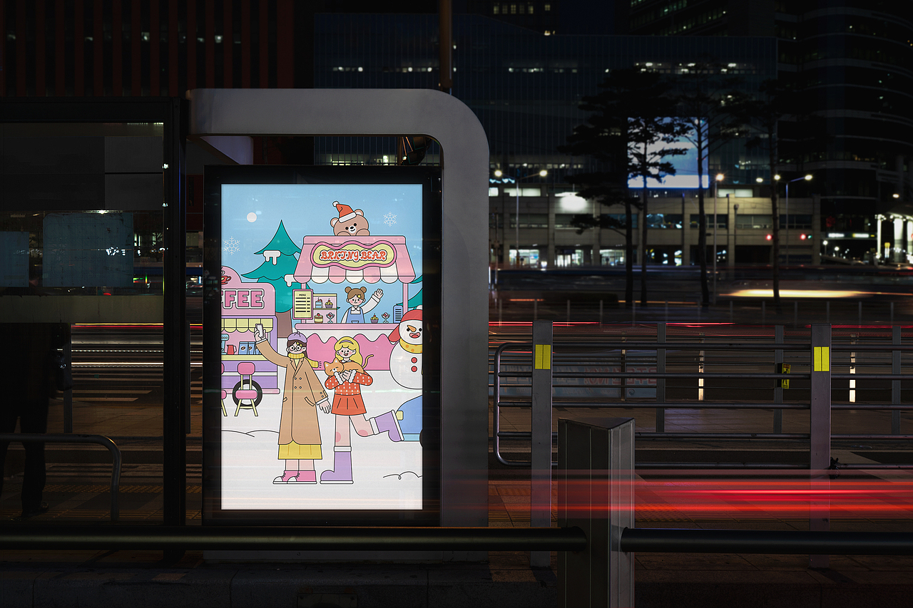 矢量插画｜冬日市集kv设计｜扁平插画（图ZMzU5ODY4NTA0） - 创作习作 - 站酷设计师大帅天原创素材 - 站酷ZCOOL