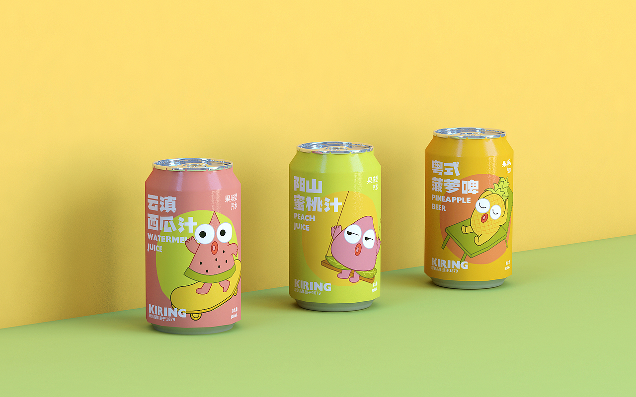 KIRING × 彤宝 | 果味型汽水品牌包装设计