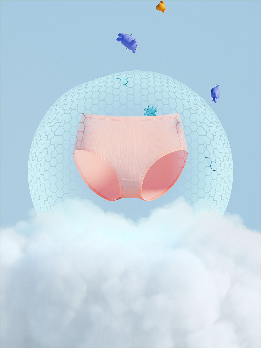 【全棉时代】抗菌内裤（图ZMzQ5OTkyMDI4） - 其他三维 - 站酷设计师Jim白木原创素材 - 站酷ZCOOL