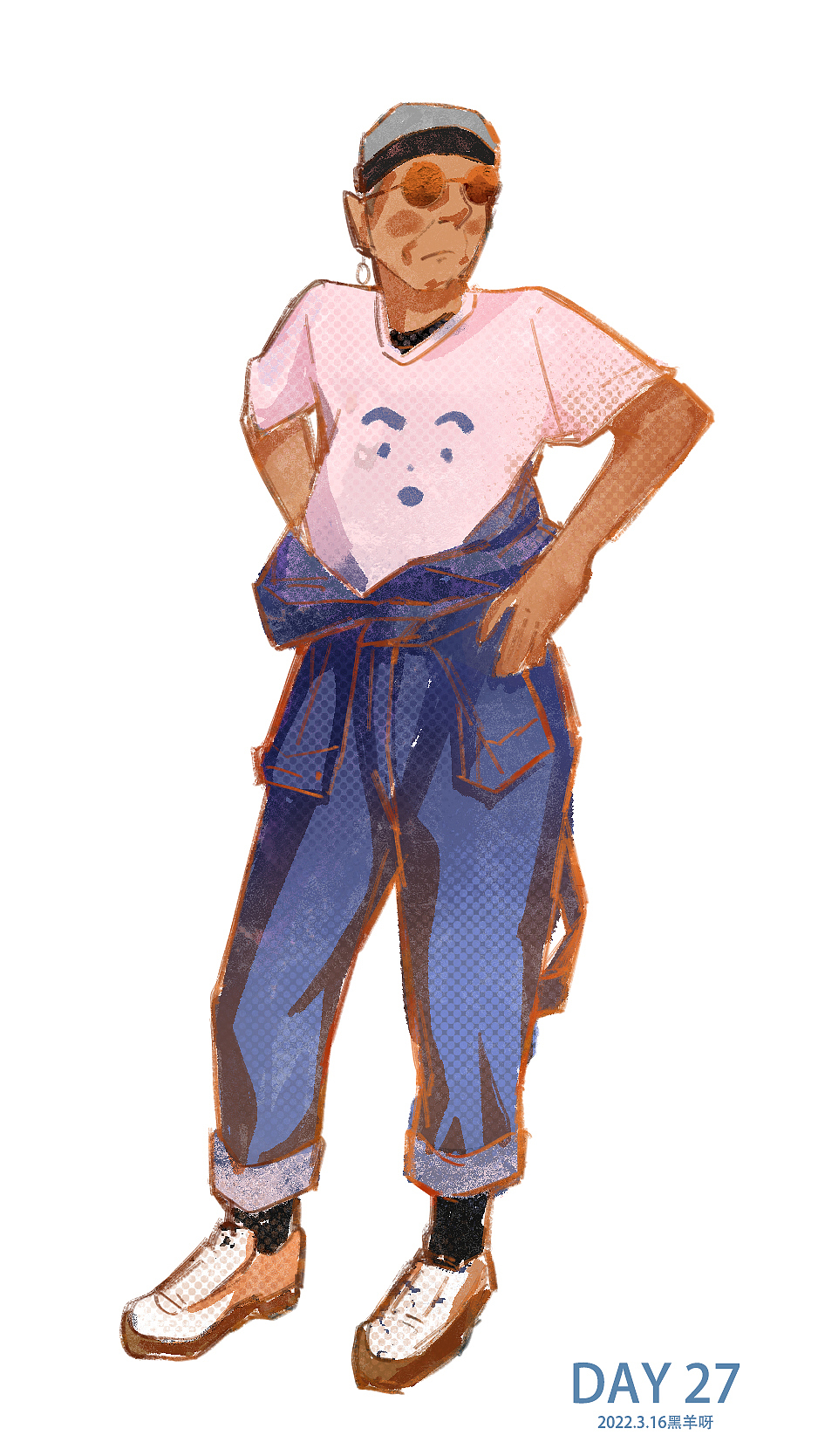 【人物隔日涂】26-50（图ZMjk5Nzg5OTUy） - 创作习作 - 站酷设计师黑羊呀原创素材 - 站酷ZCOOL