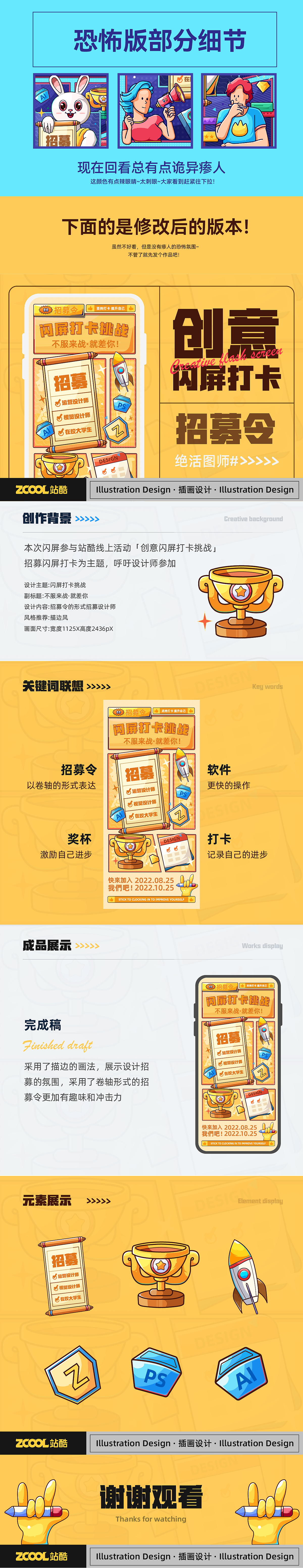 #绝活图师#闪屏招募令-翻车作品（高能辣眼睛）（图ZMzE2ODU5OTk2） - 闪屏/壁纸 - 站酷设计师肥肥的三明治原创素材 - 站酷ZCOOL