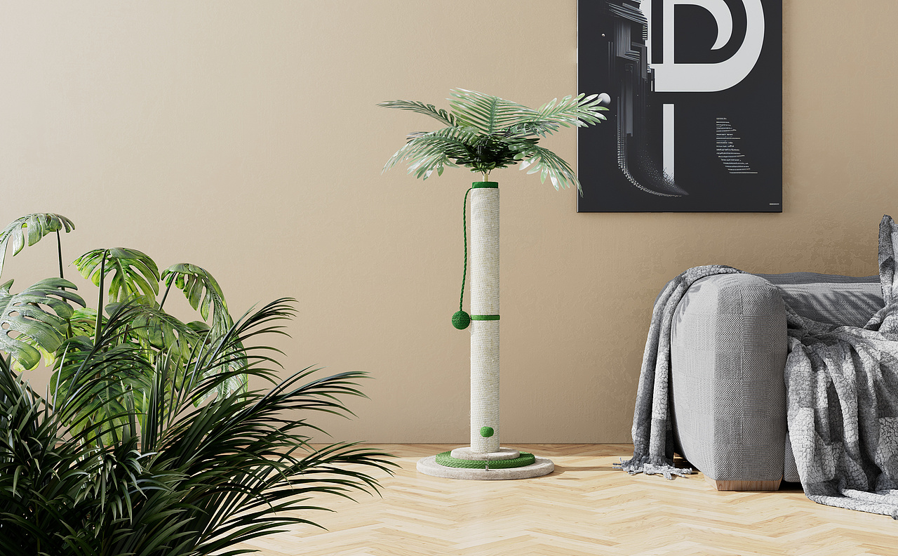 宠物用品渲染-猫爬架 P2