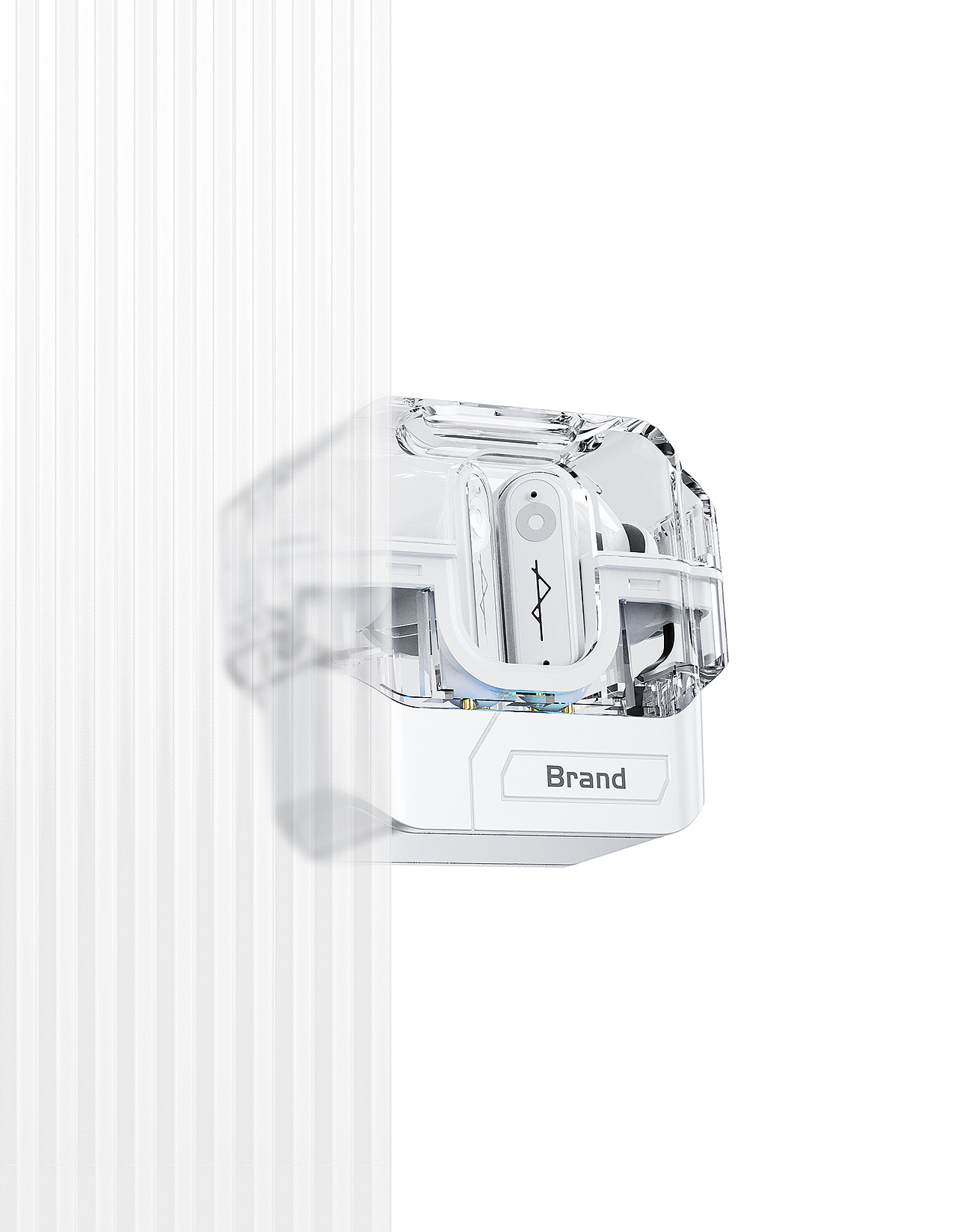 透明机甲蓝牙耳机