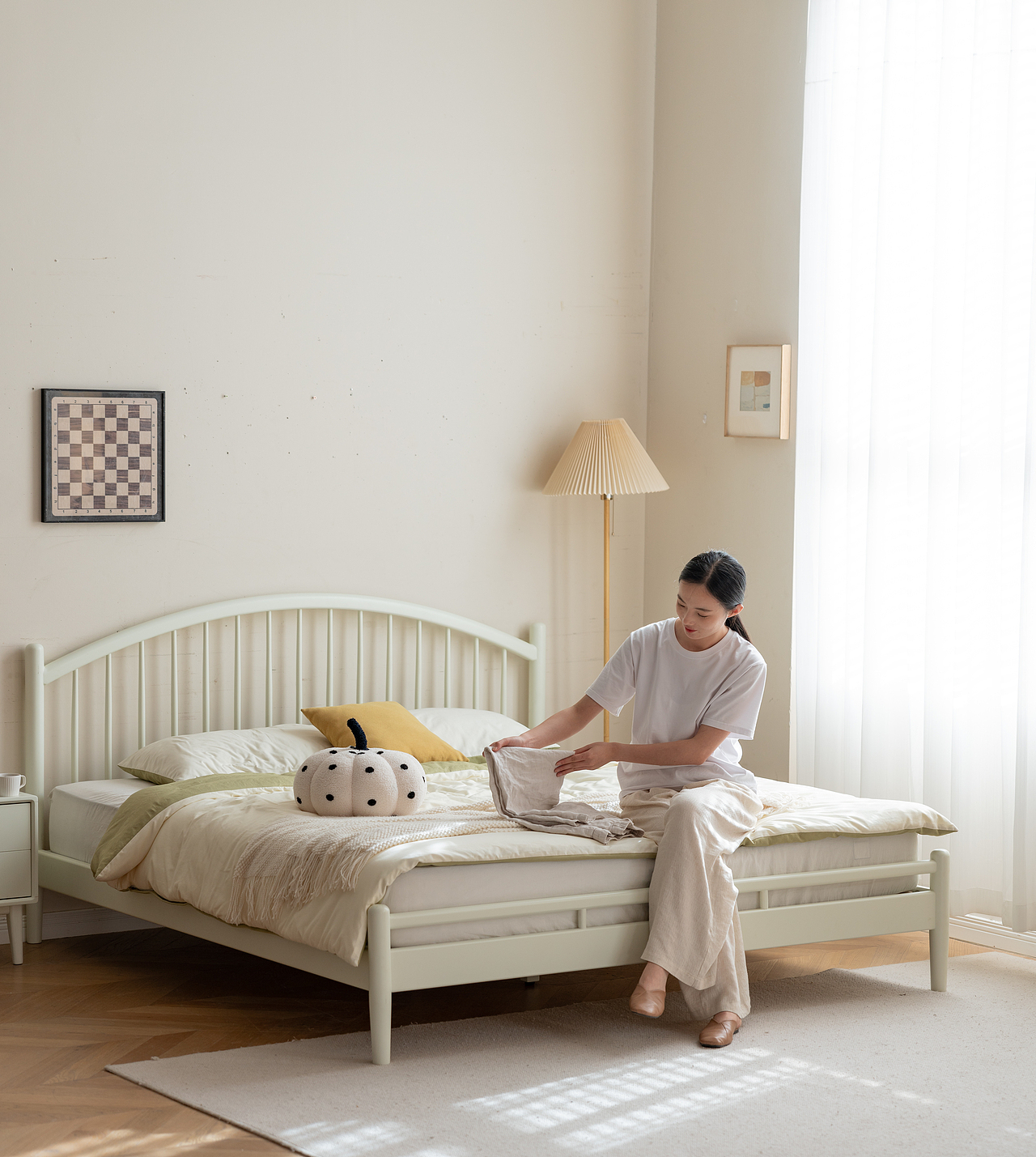 北欧风床拍摄 陈列/摄影:鲸鱼papa