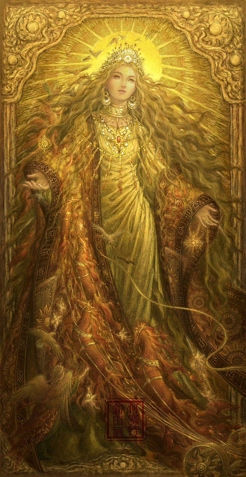 新国画|《日神 月神》手绘古典油画风希腊神话艺术创作（图ZMzcwNTk3NTQ0） - 艺术插画 - 站酷设计师何塞特Herset原创素材 - 站酷ZCOOL