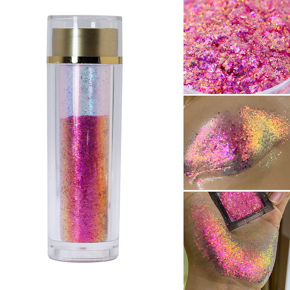 眼影美甲彩妆原料粉末拍摄(变色龙薄片)