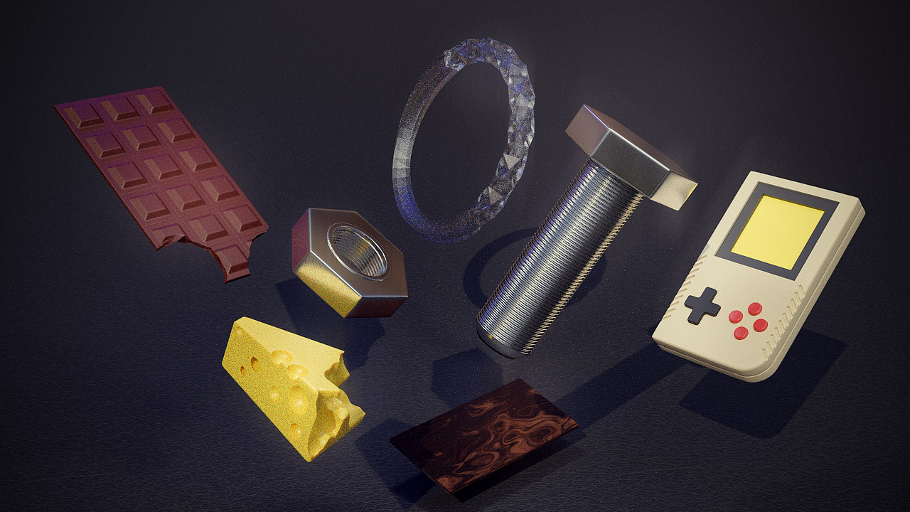 Blender临摹练习 - 02 《小物件》（图ZMjk3MjI5NDY0） - 产品 - 站酷设计师陈家梁原创素材 - 站酷ZCOOL