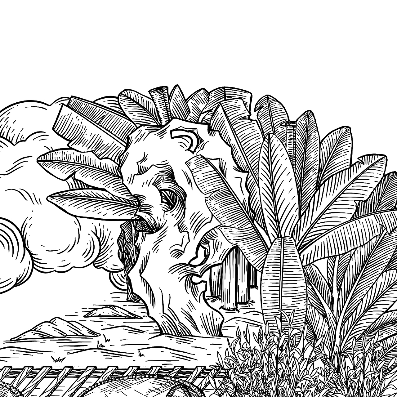 茶品牌长卷插画