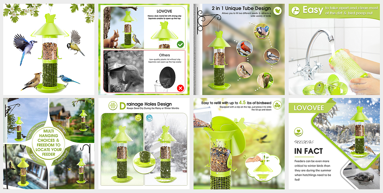 亚马逊户外用品：喂鸟器（图ZMjk5ODc2MjEy） - 电商 - 站酷设计师欲买桂花酒原创素材 - 站酷ZCOOL