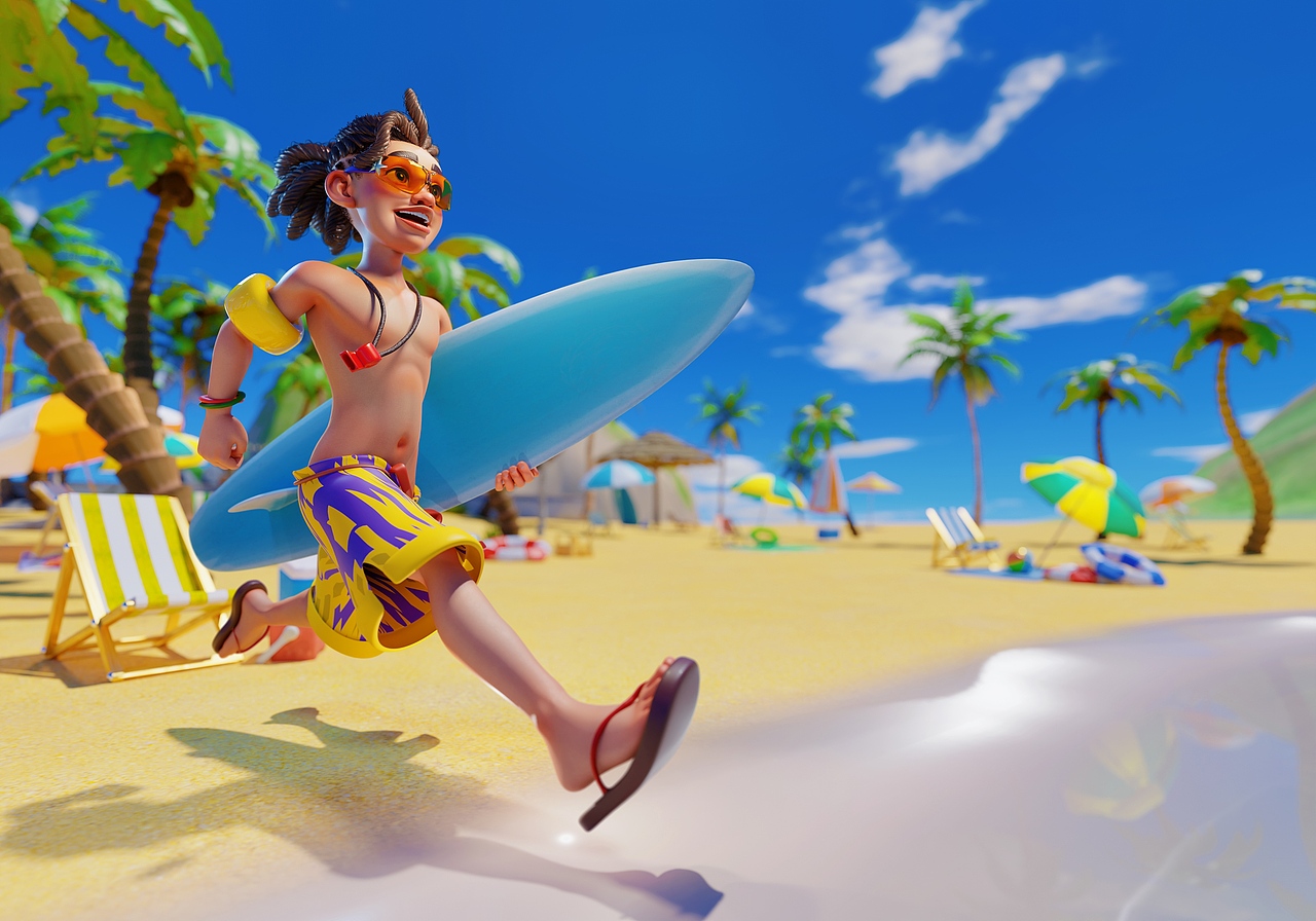【本科毕设动画】《飞逐夏日》原创blender动画短片（图ZMzcwMzg0ODM2） - 短片 - 站酷设计师PerMew脖子原创素材 - 站酷ZCOOL