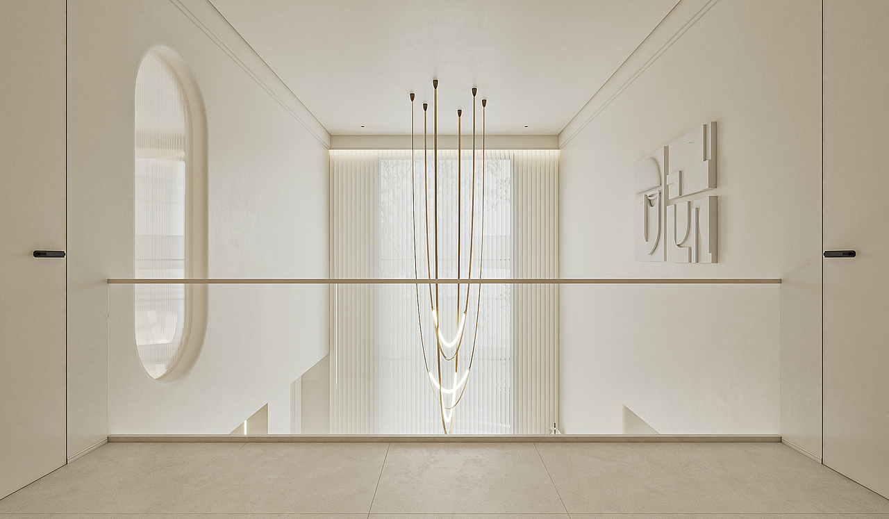 现代极简奶油跃层（图ZMzQ0NDIxNTk2） - 家装设计 - 站酷设计师A大连绘图员皓皓原创素材 - 站酷ZCOOL