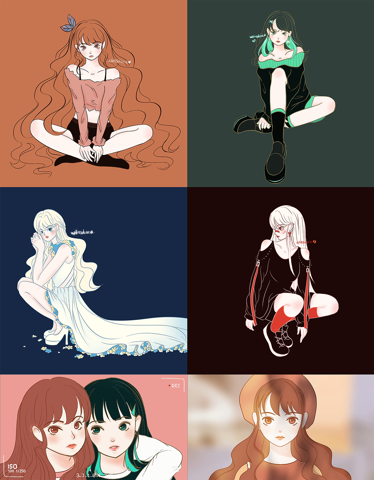 2022插画总结（图ZMzI3MzM2MDI4） - 创作习作 - 站酷设计师云汜_winskace原创素材 - 站酷ZCOOL