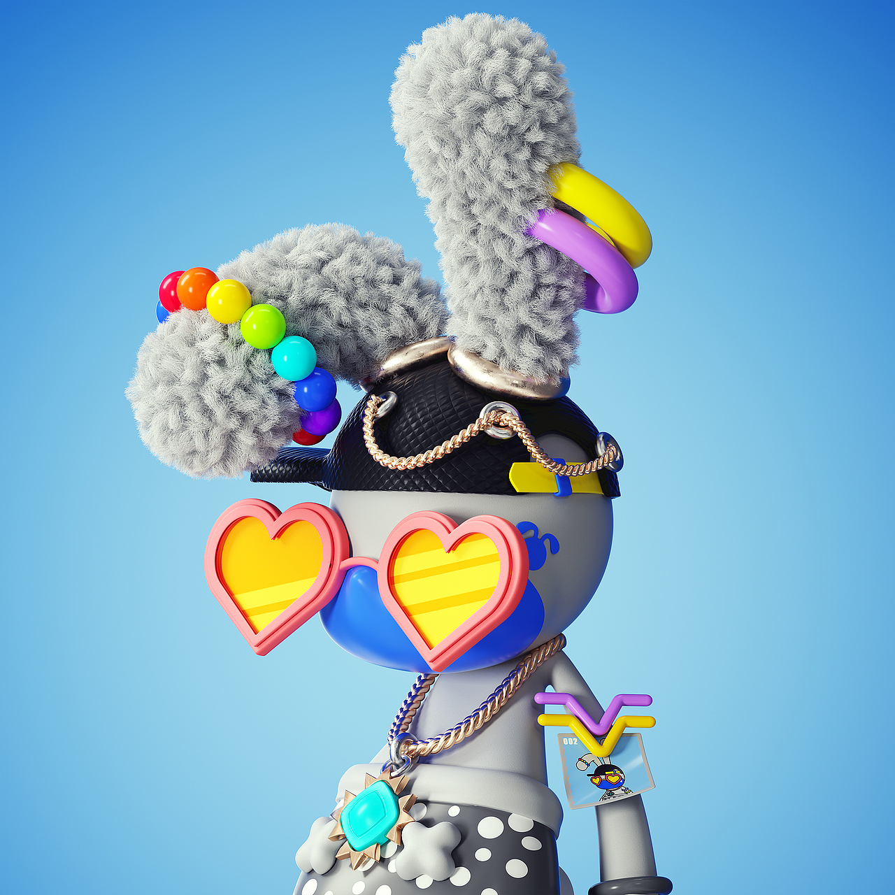 NFT——《BUNY FAN BUNY》兔迷兔3D头像(图ZMjk4OTYzOTY4) - 人物/生物 - 站酷设计师某童鞋原创素材 - 站酷ZCOOL