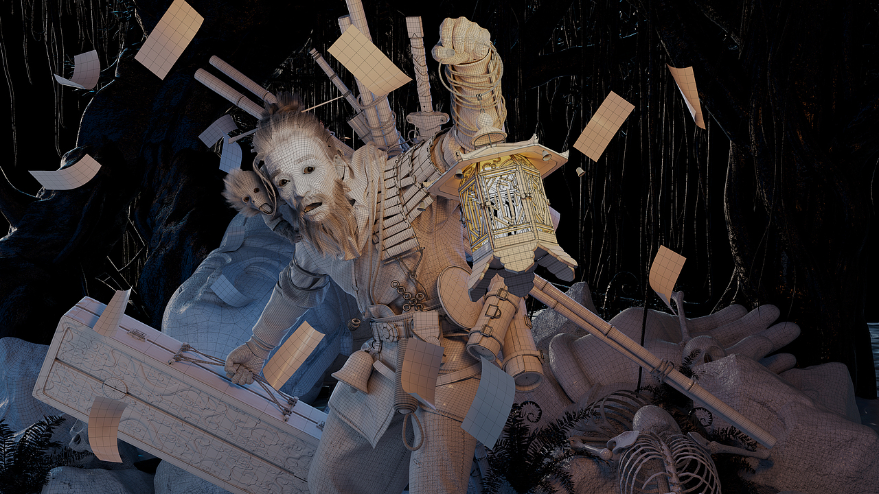 【学员作品】--叶珈豪《寻龙》（图ZMzY5ODQwNzc2） - 人物/生物 - 站酷设计师巧课力CGmomo原创素材 - 站酷ZCOOL