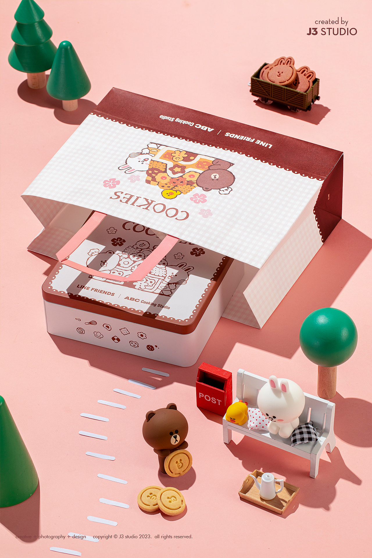 饼干零食拍摄 /可可爱爱的line friends联名拍摄