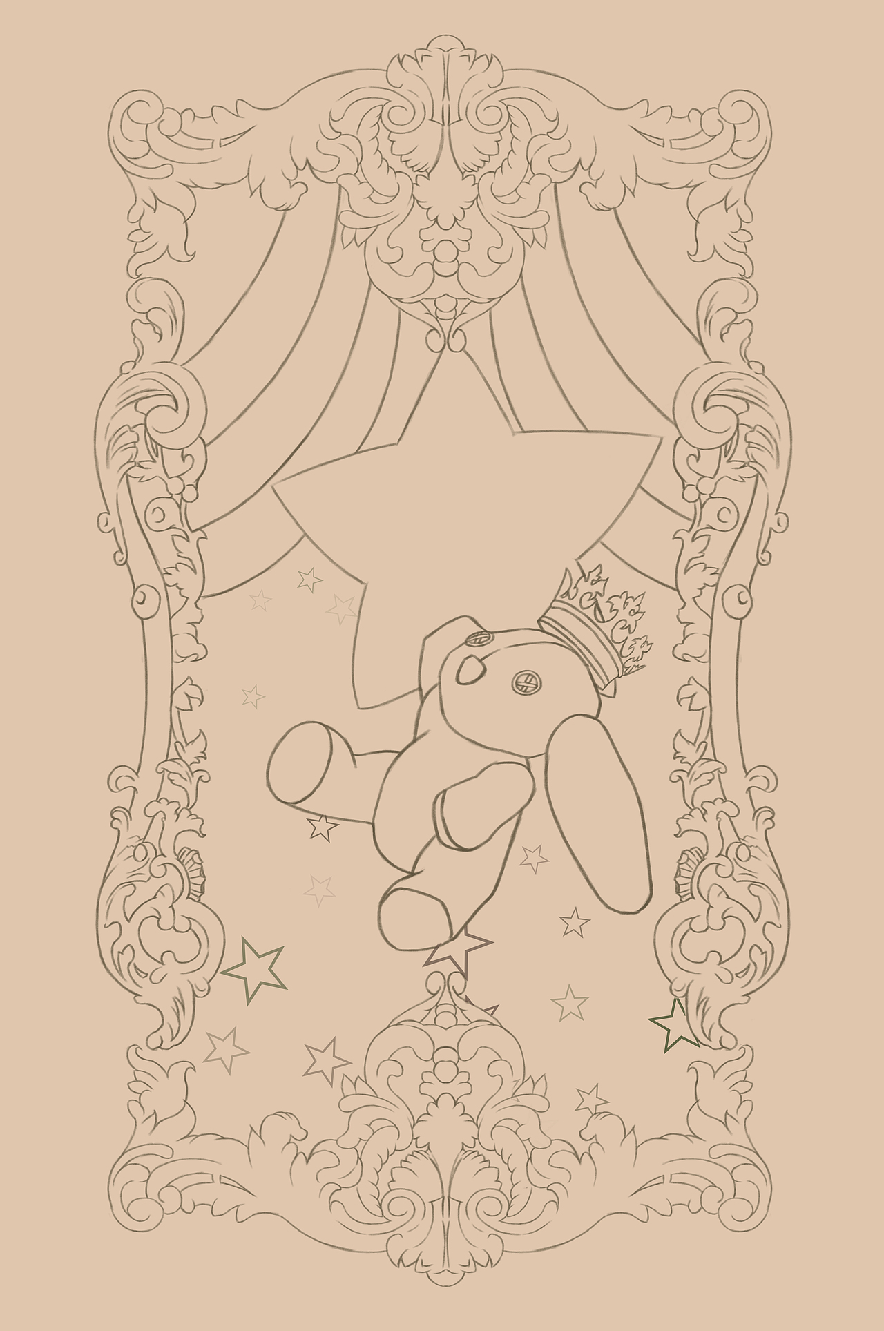 摘星兔|原创复古插画