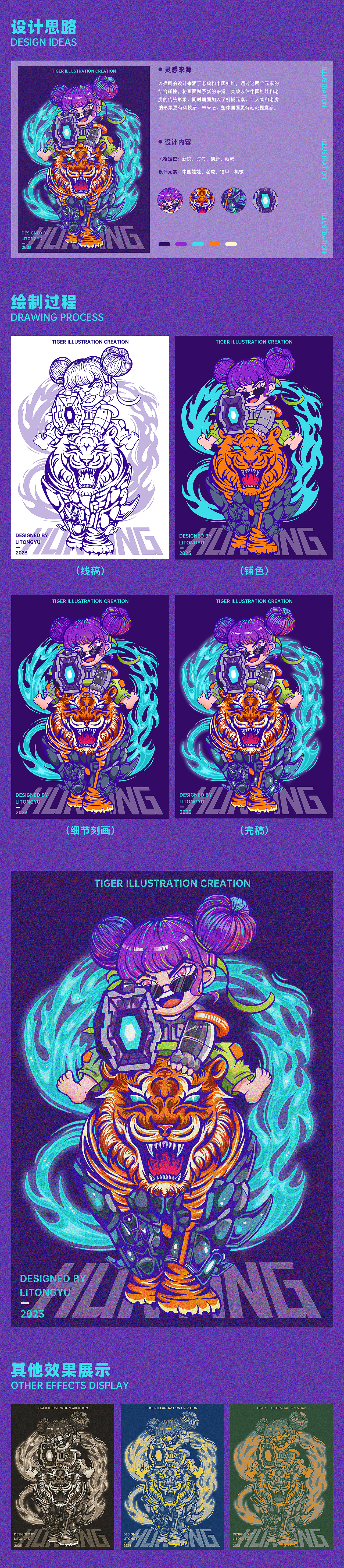 机甲火虎|潮流插画