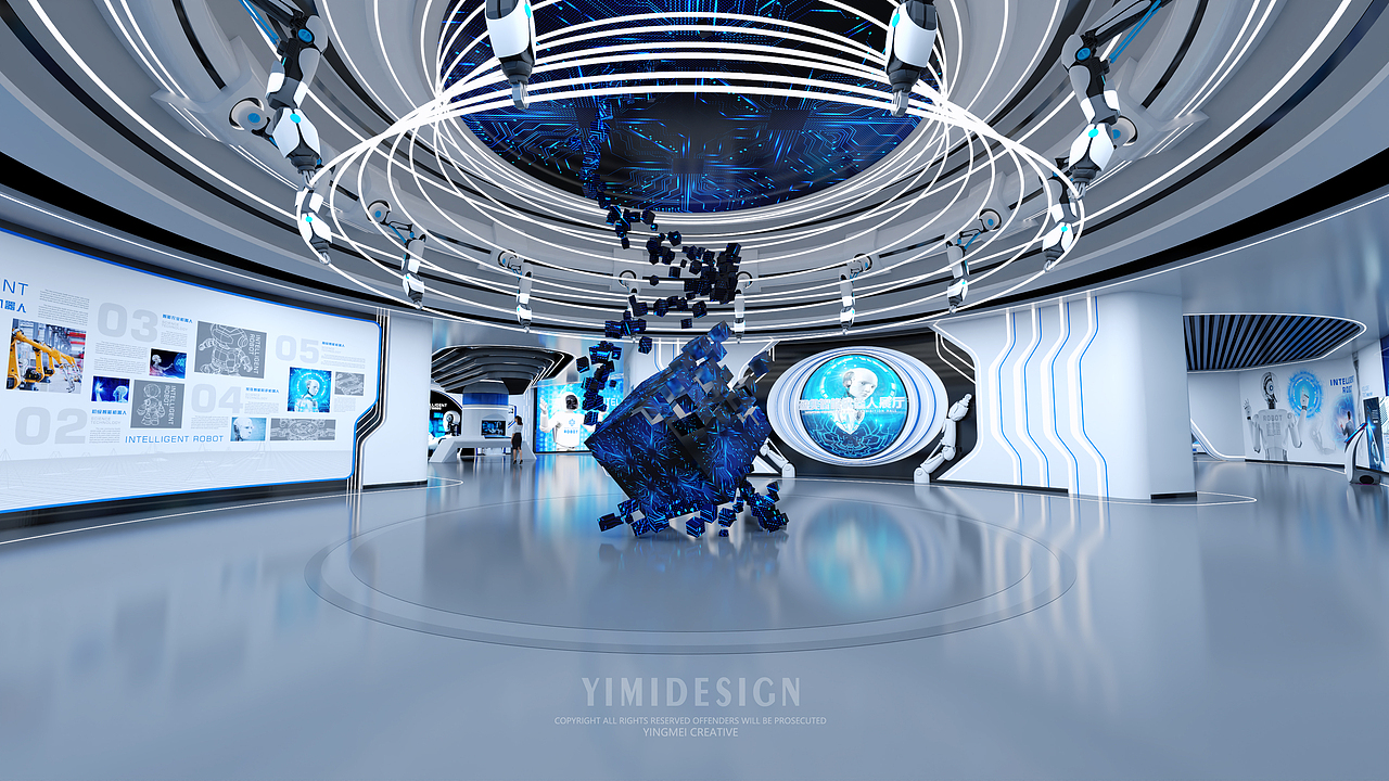 智能机器人中心展厅 机器人展示中心 机器人展厅设计（图ZMzQ3OTM2NDI4） - 展陈设计 - 站酷设计师盈美创意原创素材 - 站酷ZCOOL