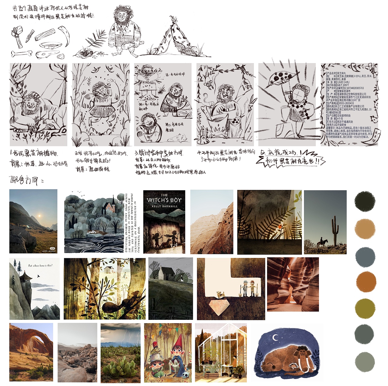 原始人系列-黑芝麻丸插画设计（图ZMzI2MzYzOTQ0） - 商业插画 - 站酷设计师奇大人QIDAREN原创素材 - 站酷ZCOOL