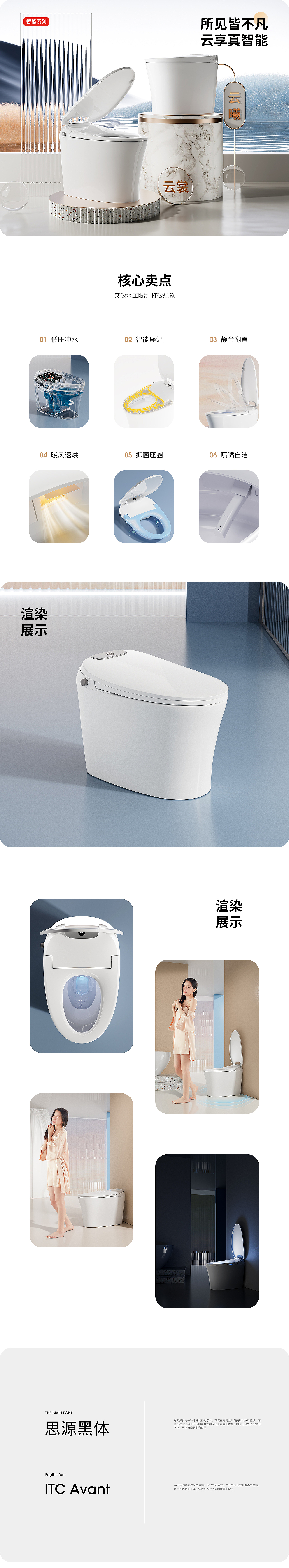 东鹏云享系列智能马桶详情全案（图ZMzU1OTA1NzI0） - 移动端网页 - 站酷设计师Jason俊杰原创素材 - 站酷ZCOOL