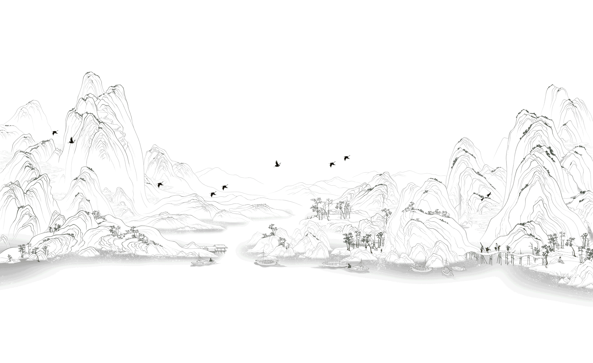 千里江山（二）（图ZMzM3NzM4NjEy） - 商业插画 - 站酷设计师呱唧正原创素材 - 站酷ZCOOL