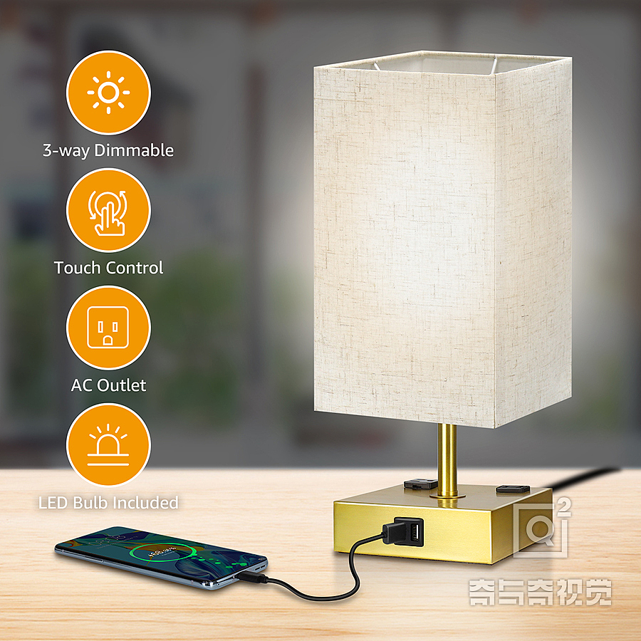 亚马逊主图设计-台灯主副图设计,产品拍摄图片设计