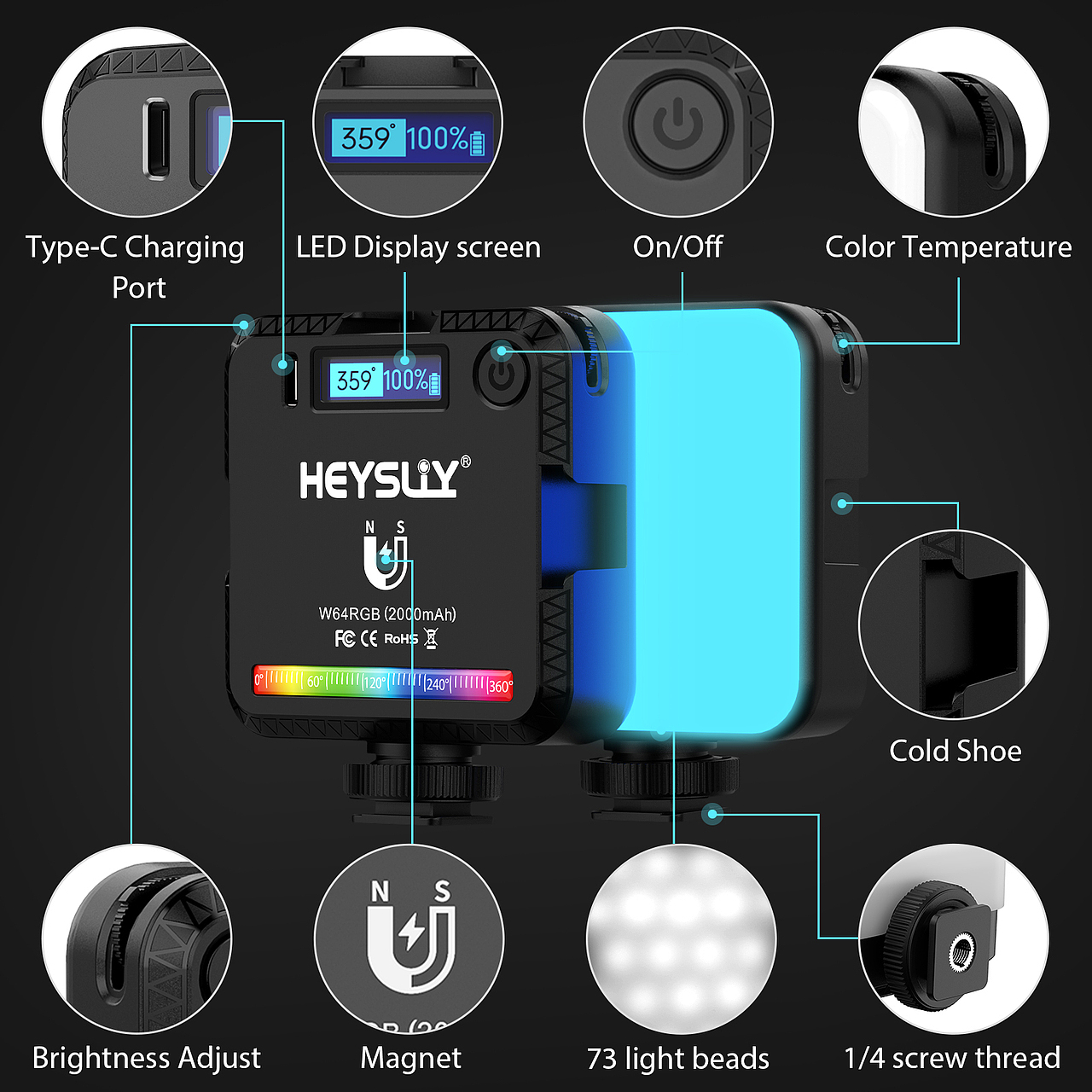 【亚马逊】mini补光灯/主副图/A+详情（图ZMzU1MzU5ODE2） - 电商 - 站酷设计师等于7原创素材 - 站酷ZCOOL