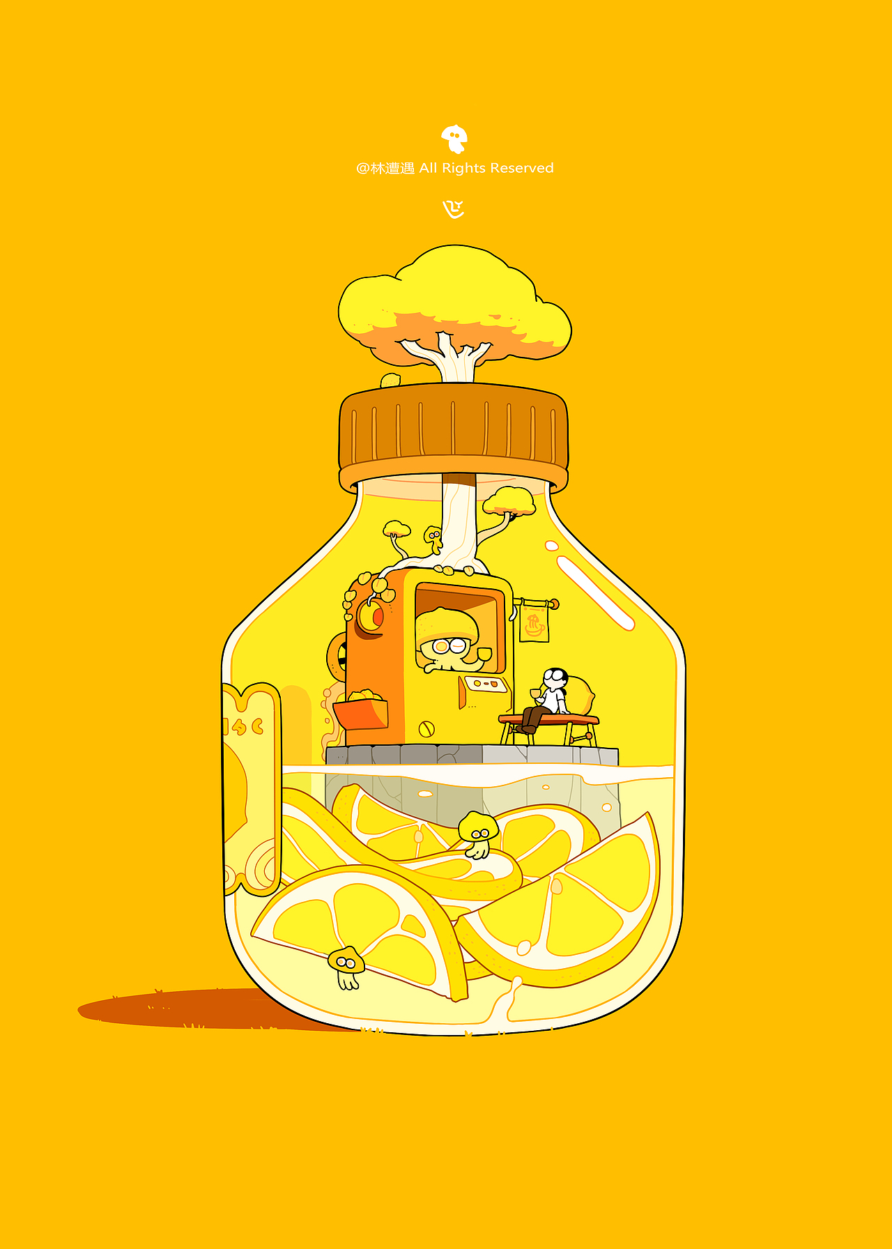 瓶中世界（图ZMzQ0MDMzNTcy） - 商业插画 - 站酷设计师林遭遇原创素材 - 站酷ZCOOL